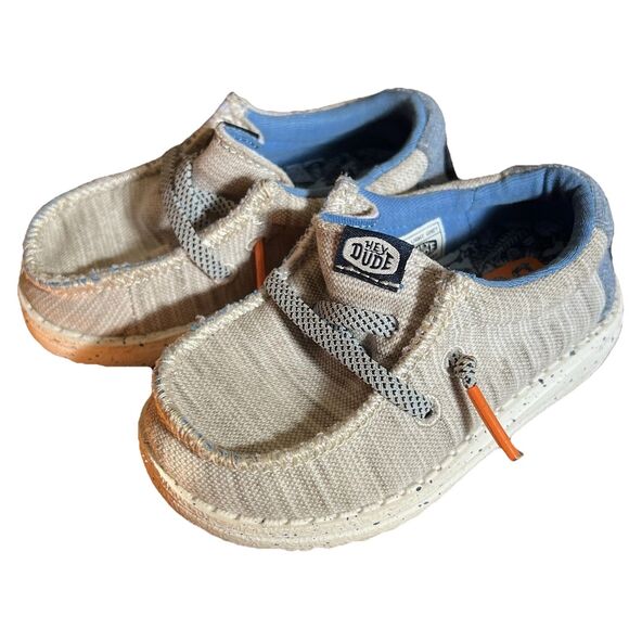 Hey Dude Wally Boys' Wally Jersey Washable Slip-Ons (Toddler) Light Grey - Picture 1 of 5
